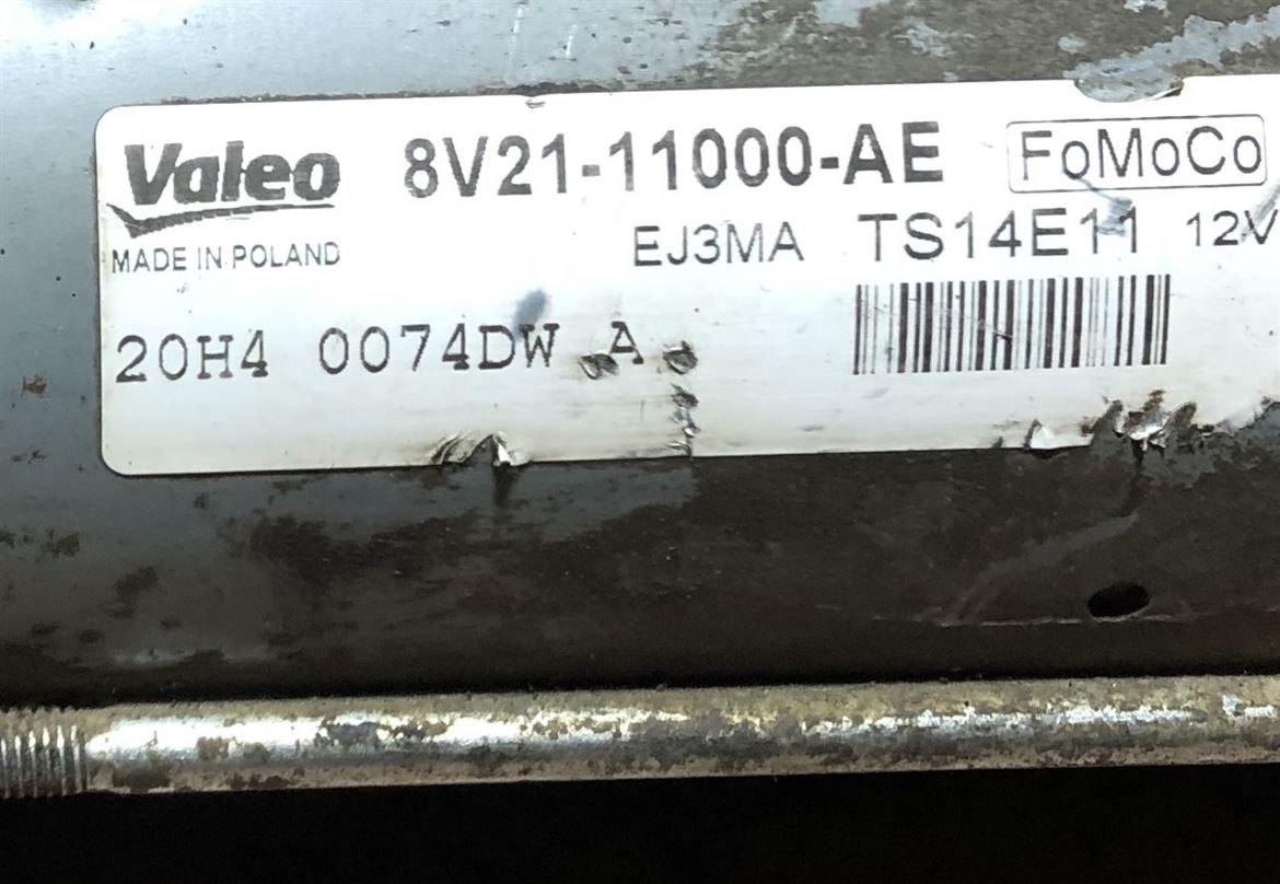 Ford Fiesta Courier B-Max EcoSport Transit Connect 1.4-1.5-1.6 TDCi Valeo Marş Motoru (8V21-11000-AE)