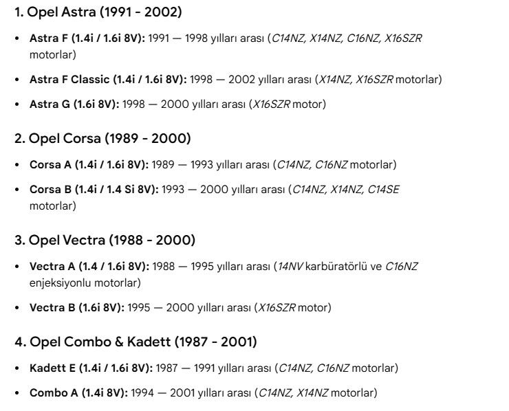 Opel Astra Corsa Vectra Combo 1.4-1.6 8V 1987-2000 Eksantrik Yuvasıd