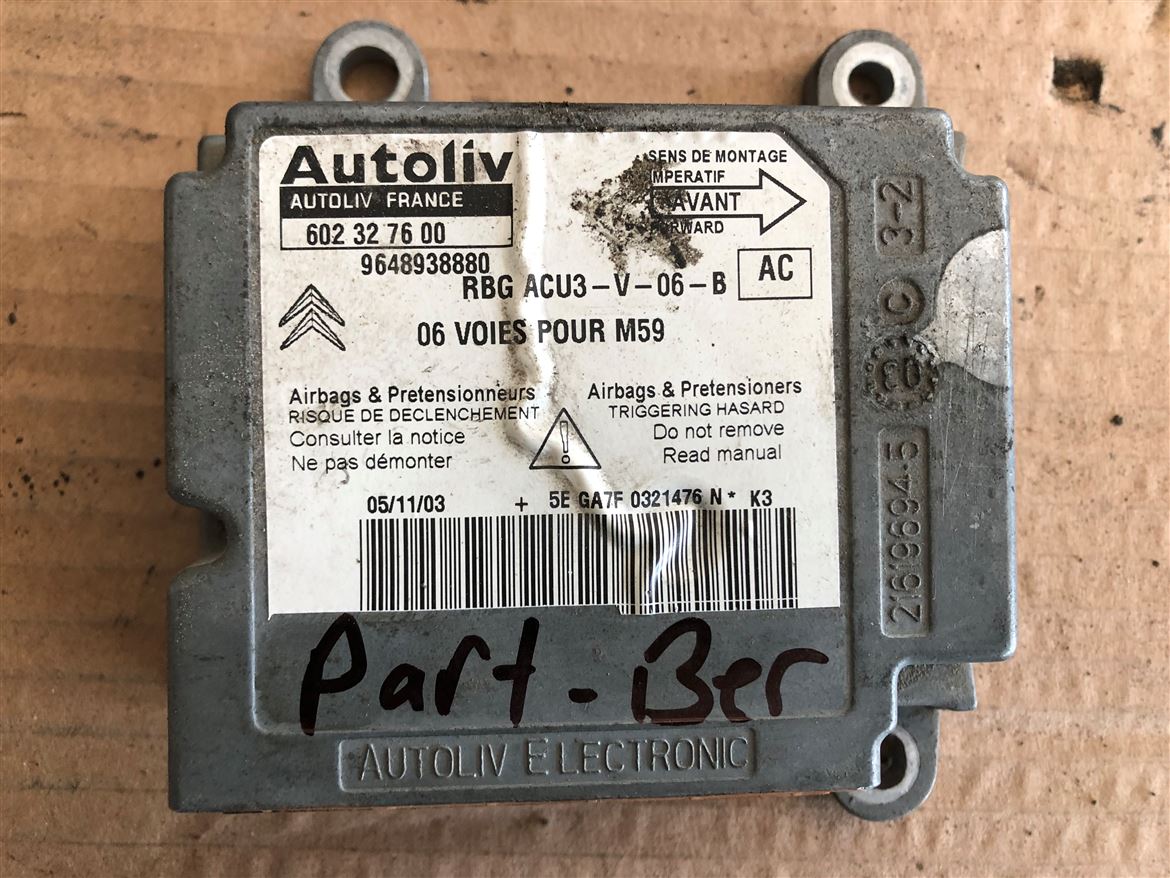 Peugeot Partner Berlingo 2000-2008 Airbag Beyni