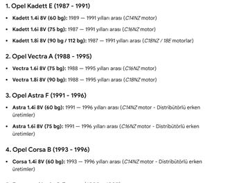 Opel Astra Corsa Vectra Kadett 1.4-1.6-1.8 8V 1987-1996 Eksantrik Yuvası (2)