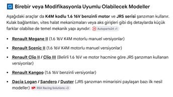 Renault Laguna II 2001-2007 1.6 16V Manuel Şanzımann (JR5-129 7701722832)